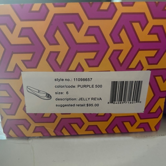 Tory Burch Jelly Reva Purple Flat - Picture 2 of 3